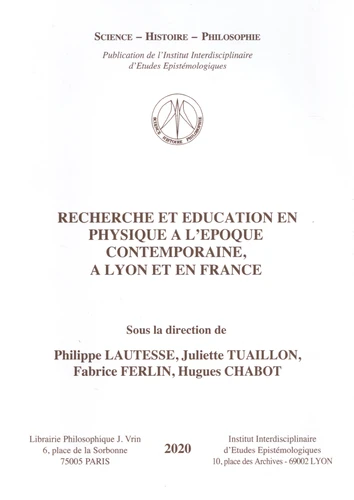 Parution du livre Recherche et éducation en physique à l’époque contemporaine, à Lyon et en France